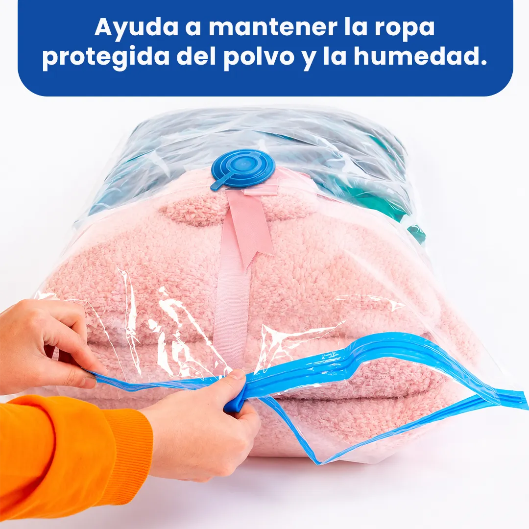 👜Bolsas compresión al vacío Ahorra hasta 80% de tu espacio💯