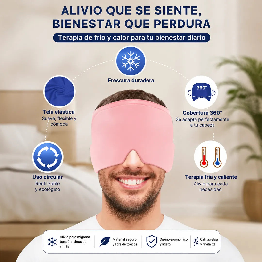 Gorro de gel para migraña y dolor de cabeza